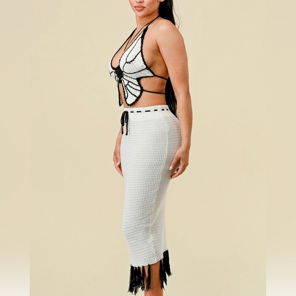 51. Allison Knit Fringe Two Piece Set - Picture 2 of 3